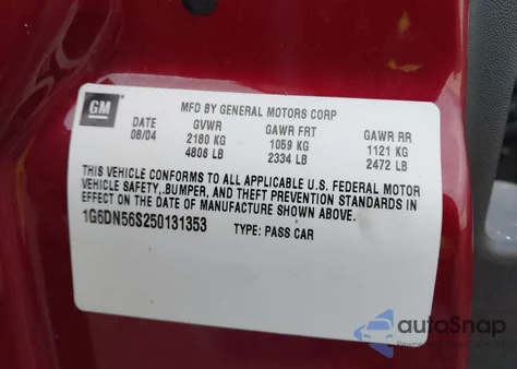 2005 Cadillac Cts-V from USA, damaged, VIN 1G6DN56S250131353